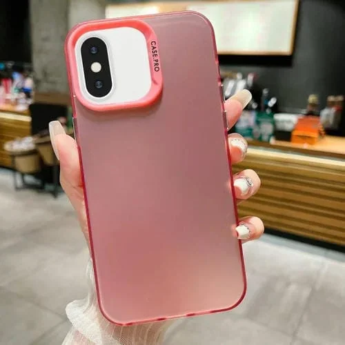 Funda para iPhone Xs Max Imd Colorful Gradient Acrylic Phone Case (Rosa)