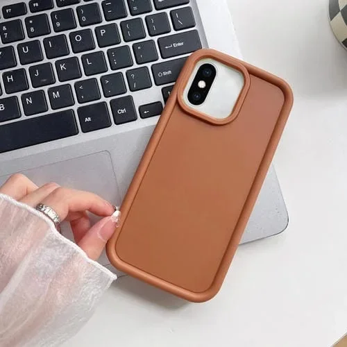 Funda para iPhone Xs Max Marco a Prueba de Golpes Frosted TPU (Marrón)