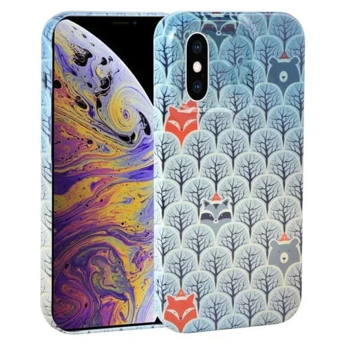 Funda para iPhone Xs Max PC Dustproof Net Cobertura Completa (Animal Forest)