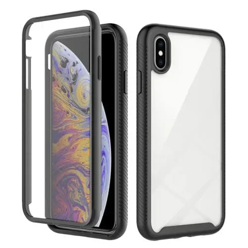 Funda para iPhone Xs Max Starry Sky Serie PC a Prueba de Golpes + Estuche TPU con Película Pet (Negro)