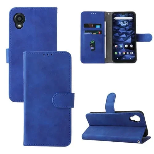 Funda para Kyocera Digno Bx2 Piel con Hebilla Magnética de Cuero (Azul)