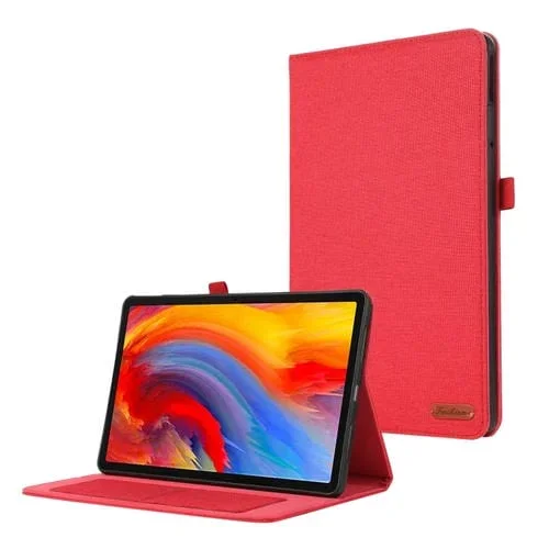 Funda para Lenovo Tab M11 / Xiaoxin Pad 11 (2024) Cuero PU con Tapa Horizontal TPU + Tela (Rojo)