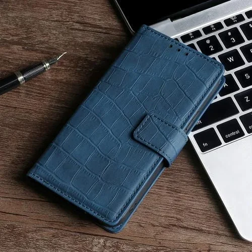 Funda para Meizu Meilan 6T con Textura de Cocodrilo y Clasp Magnético de Cuero (Azul)