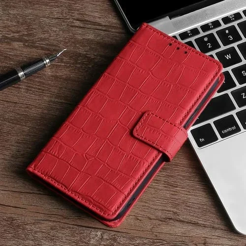 Funda para Meizu Meilan E2 con Textura de Cocodrilo Cierre Magnético PU Cuero (Rojo)