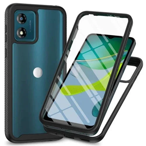 Funda para Motorola Moto E13 Starry Sky PC + TPU con Película Pet (Negra)
