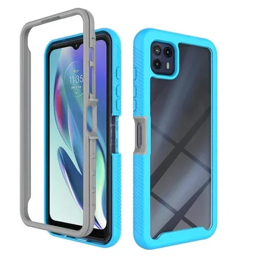 Funda para Motorola Moto G50 5G Starry Sky Color Shock Absorción PC + TPU (Azul Claro)
