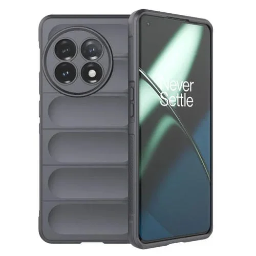 Funda para OnePlus 11 5G Magic Shield TPU + Estuche de Franela (Gris Oscuro)