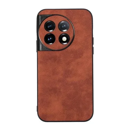 Funda para OnePlus 11R Ace 2 con Textura Marruecos PU (Marrón)