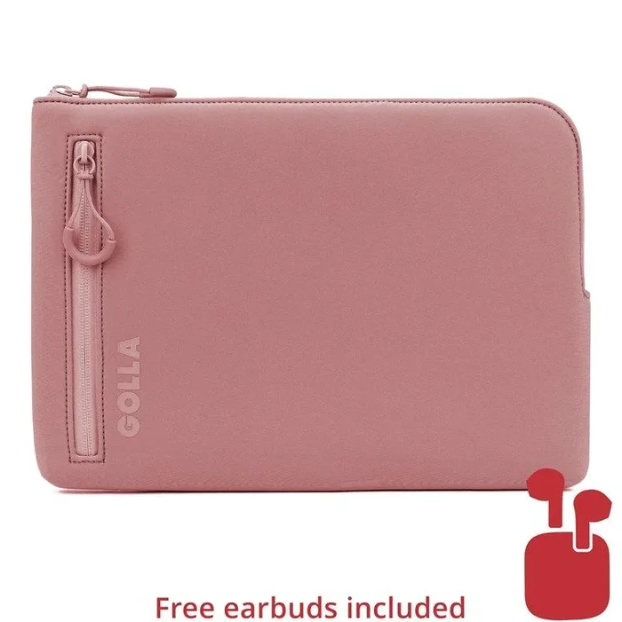 Funda para portátil de 14 pulgadas, dirty pink, oferta especial: incl. auriculares bluetooth (color aleatorio) – ¡sólo hasta fin de existencias!. adecuado para dispositivos hasta 35.5 cm