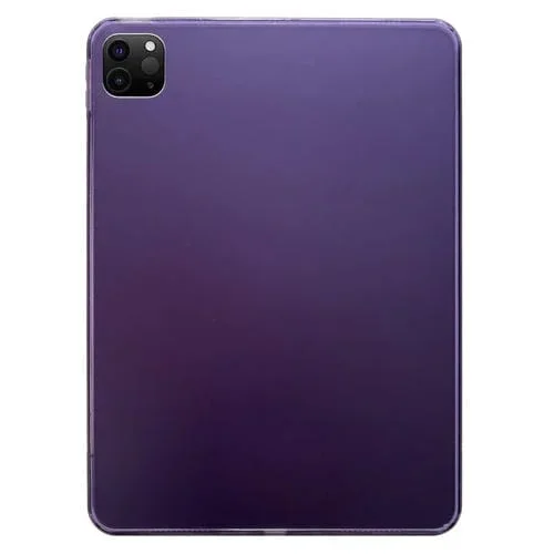Funda para Tableta Apple iPad Air 13 (2024) y Pro 12.9 (2022) Acrílico Transparente con Sensación de Piel (Púrpura)