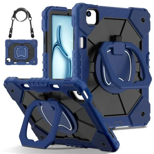 Funda para Tableta híbrida iPad Air 11 2024 Silicona Robot (Negro Marino)