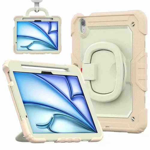 Funda para Tableta Hydric iPad Air 11 2024 PC de Silicona con Mango y Correa para El Hombro (Oro Rosa)