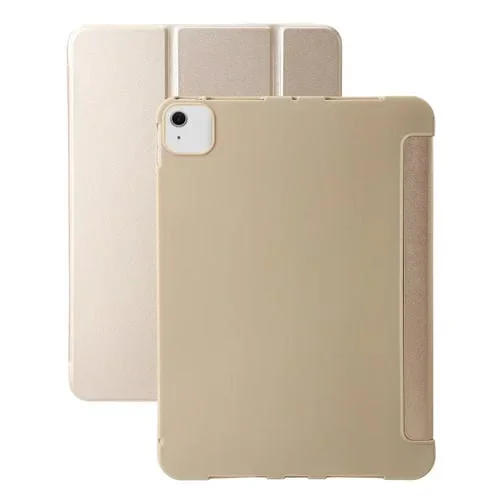 Funda para Tableta iPad Air 11 2024 Cuero con Tapa y Soporte Triple (Dorado)