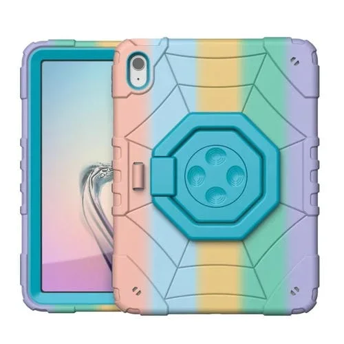Funda para Tableta iPad Air 2022/2020 10.9 con Mango Giratorio Spider y Alivio del Estrés (Azul Degradado)