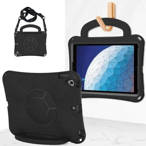 Funda para Tableta iPad Air 3 10.5 2019 Pro 10.5 Eva a Prueba de Golpes Forma Balón de Fútbol (Negro)