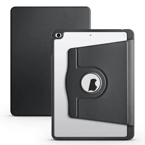 Funda para Tableta iPad Air Air 2 9.7 (2018 2017) Cuero con Soporte de Rotación 360 (Negro)