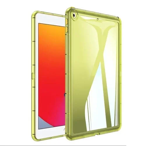 Funda para Tableta iPad Air Air 2 9.7 (2018) TPU Híbrida Acrílico Transparente (Amarillo)