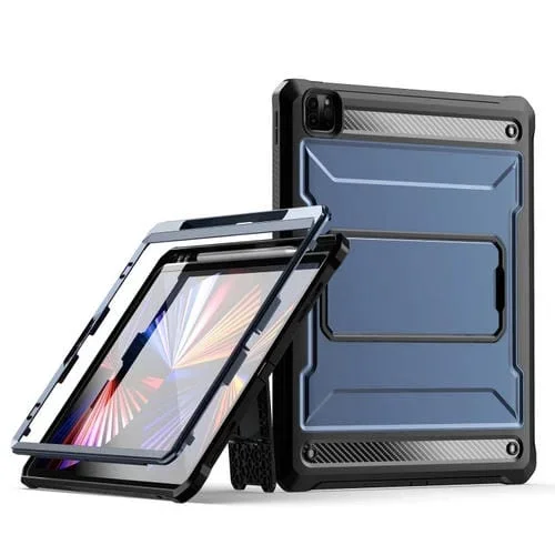 Funda para Tableta iPad Pro 12.9 Explorer PC + TPU con Ranura para Bolígrafo (Azul)