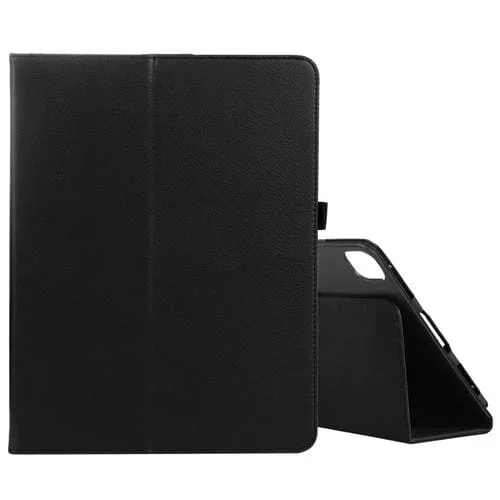 Funda para Tableta iPad Pro 13 2024 Cuero Color Sólido Textura Litchi (Negro)