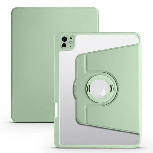 Funda para Tableta iPad Pro 13 2024 Cuero Desmontable Rotación 360 Acrílico (Verde)