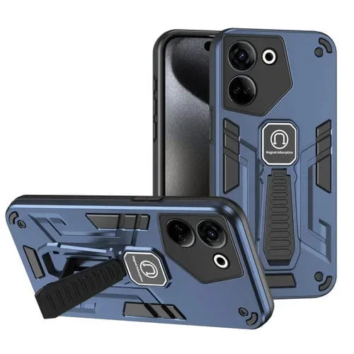 Funda para Tecno Camon 20 Pro 4G 2 En 1 con Soporte y Protección a Prueba de Golpes (Azul)