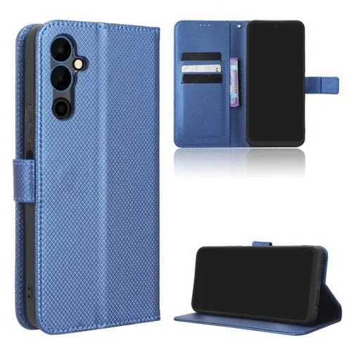 Funda para Tecno Pova Neo 2 de Cuero con Textura de Diamante (Azul)