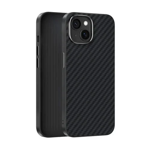 Funda para Teléfono Abeel C Carbon Fiber Series 6D Micro Relief Magsafe para iPhone 15 Plus (Negra)