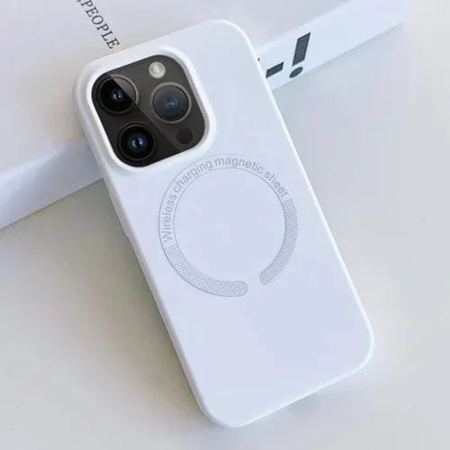 Funda para Teléfono Apple iPhone 12 Pro Magsafe Silicona Líquida Magnética (Blanco)