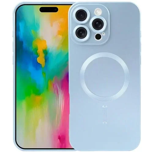 Funda para Teléfono Apple iPhone 16 Pro Max Protección Magsafe Silicona Líquida TPU (Azul)