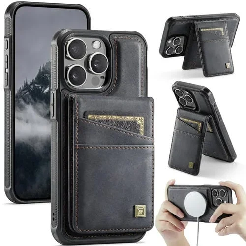 Funda para Teléfono Autspace A12 con Tarjetero Magnético Rfid Magsafe para iPhone 13 Pro (Negra)