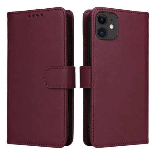 Funda para teléfono Betopnice Bn-005 2 en 1 para iPhone 11 (Rojo Vino)