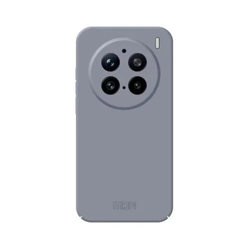 Funda para Teléfono con PC con Todo Incluido y Tacto Agradable para la Piel de la Serie Mofi Qin para Vivo X200 Pro (Gris)