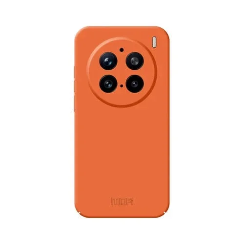 Funda para Teléfono con PC con Todo Incluido y Tacto Agradable para la Piel de la Serie Mofi Qin para Vivo X200 Pro (Naranja)