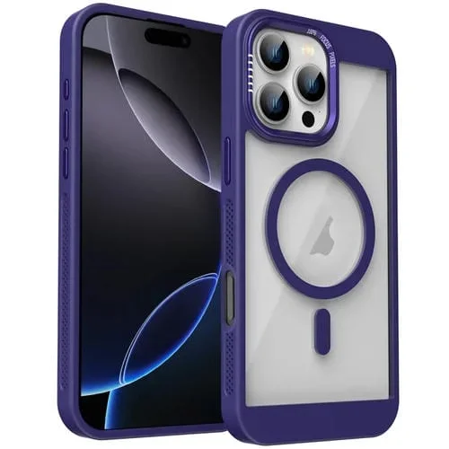 Funda para Teléfono con Sistema de Refrigeración Honeycomb Magsafe para iPhone 16 Pro Max (Morado)