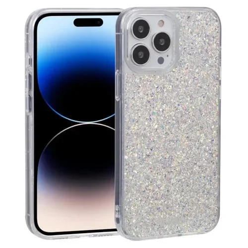 Funda para teléfono Dfans Design Starry Sky Epoxy para iPhone 15 Pro (Plateado)