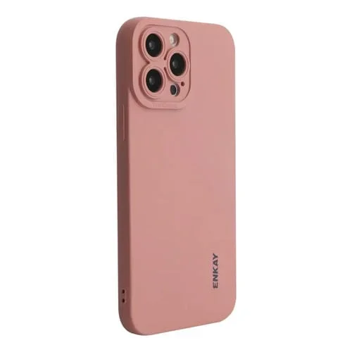 Funda para teléfono Enkay iPhone 13 Pro Silicona Líquida (Rosa)