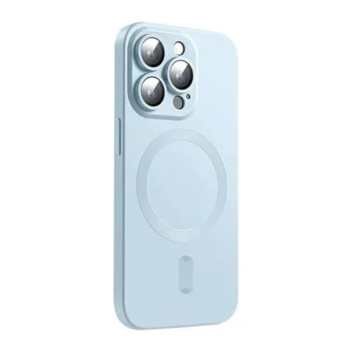 Funda para Teléfono Enkay iPhone 14 Pro Max Magsafe Matte TPU con Película para Lentes (Azul)