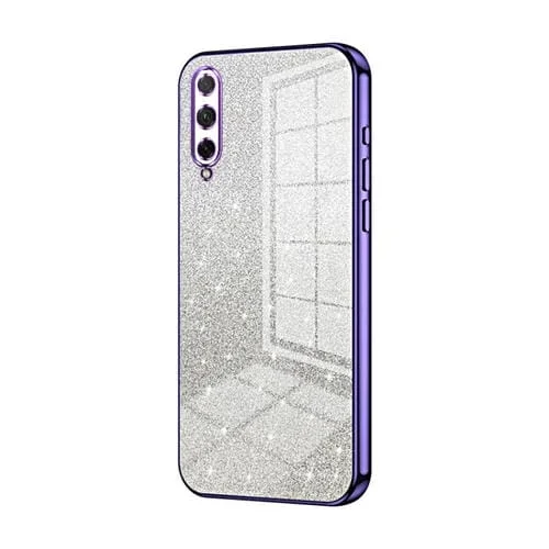 Funda para Teléfono Galvanizada con Polvo de Brillo Degradado para Honor 30I (Púrpura)