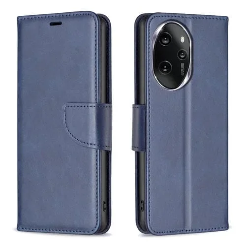 Funda para Teléfono Honor 100 Pro Cuero con Tapa Textura Piel de Cordero (Azul)