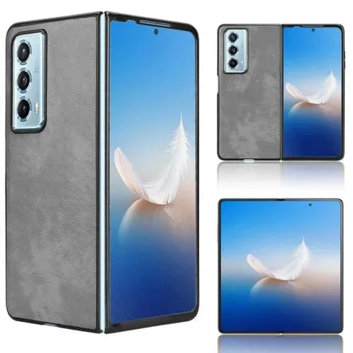Funda para Teléfono Honor Magic Vs2 con Contraportada y Textura Litchi (Gris)