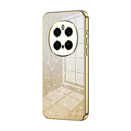 Funda para Teléfono Honor Magic7 Pro con Acabado Galvanizado en Polvo y Purpurina Degradada (Dorada)
