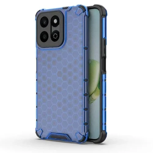 Funda para Teléfono Honor Play 60 Plus a Prueba de Golpes con Diseño Panal de Abeja (Azul)