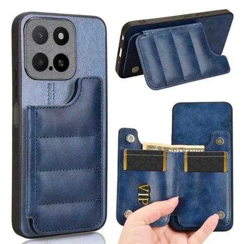 Funda para Teléfono Honor X5B y X5B Plus con Diseño de Vaca y Tarjetero (Azul)