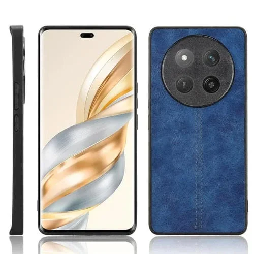Funda para Teléfono Honor X60 Pro/X9C/Magic7 Lite con Estampado de Vaca y Costura (Azul)