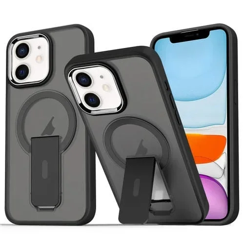 Funda para Teléfono iPhone 11 Acrílico + TPU con Soporte Magsafe (Negro)