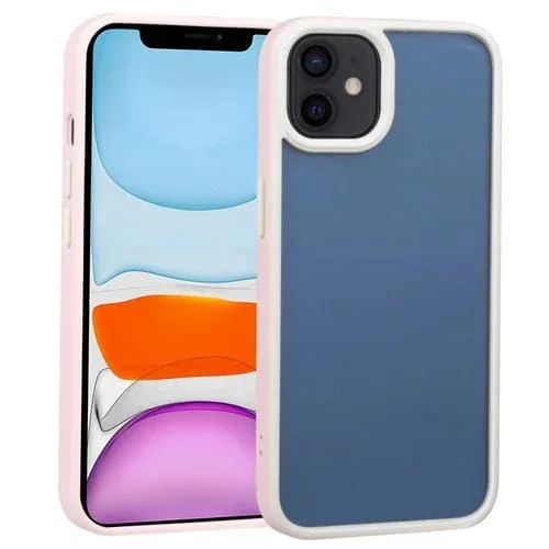 Funda para teléfono iPhone 11 Escudo de Dos Colores TPU + PC (Rosa)