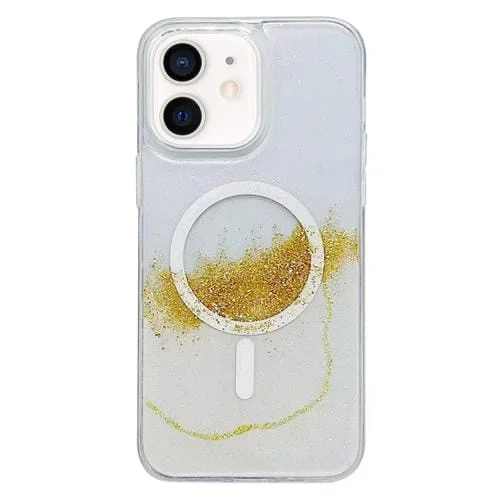 Funda para Teléfono iPhone 11 Magsafe Gilding Hybrid Clear TPU (Blanco)
