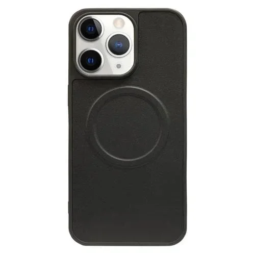 Funda para Teléfono iPhone 11 Pro Max 2 En 1 Cuero Silicona Magnética Magsafe (Negro)