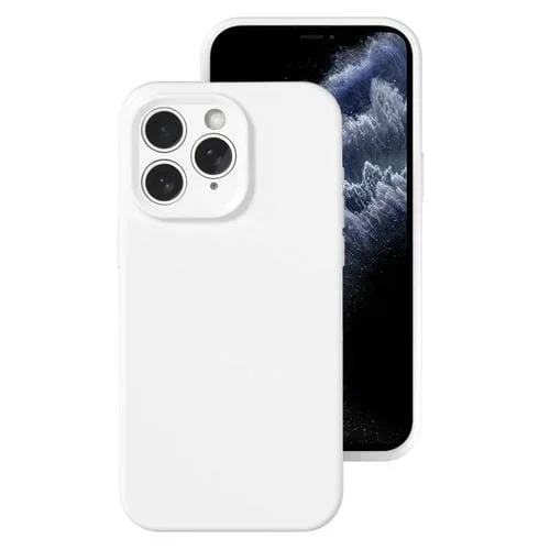Funda para Teléfono iPhone 11 Pro Max Cobertura Total Gelatina Silicona Líquida (Blanco)