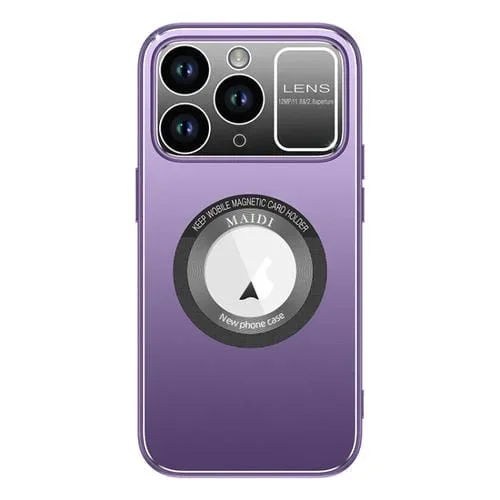 Funda para Teléfono iPhone 11 Pro Max con Ventana Grande Magsafe Skin Feel PC (Púrpura)